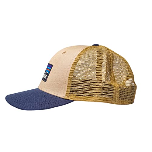 Patagonia P-6 Logo Trucker Hat (Qartan W/New Navy)