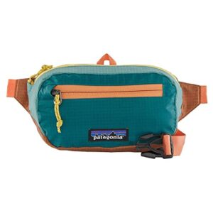 patagonia ultralight black hole mini hip pack, patchwork: current blue