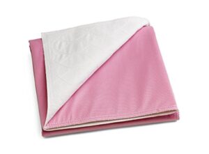 medline softnit 300 pink underpad, durable for incontinence, comfortable for homecare, reusable, leak-proof, large size 18 in x 24 in, 1 pad