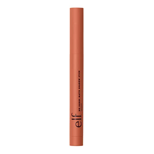 e.l.f. No Budge Matte Shadow Stick, One-Swipe Cream Eyeshadow Stick, Long-Wear & Crease Resistant, Matte Finish, Groovy