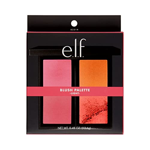 e.l.f. Cosmetics Powder Blush Palette, Four Blush Shades for Beautiful, Long-Lasting Pigment, Light