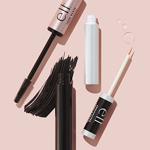 e.l.f. Cosmetics Lash Beats Mascara & Lash Serum Bundle, Defining, Lengthening Mascara & Lash & Brow Enhancing Serum, Makes Lashes Appear Thick & Defined