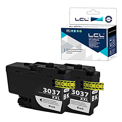 LCL Compatible Ink Cartridge Pigment Replacement for Brother LC3037 XXL LC3037XXL LC3037BK MFC-J5845DW MFC-J5845DW MFC-J5945DW MFC-J6545DW MFC-J6945DW MFC-J6545DW XL (2-Pack Black)