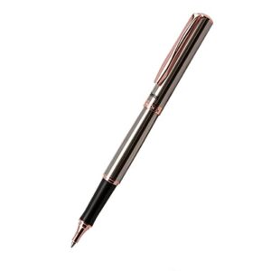 pentel libretto roller gel pen, rose gold, black ink with gift box, pen 0.7mm, 1 count(pack of 1) (k600pg-a)