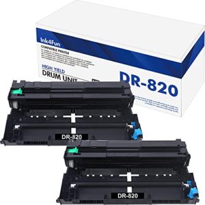 dr820 dr-820 drum unit 2-pack: compatible black dr 820 drum replacement for brother hl-l6200dw mfcl5850dw mfc-l5900dw mfc-l6700dw mfc-l5800dw hl-l6400dw hl-l5200dw hl-l5100dn printer