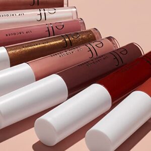 e.l.f. Lip Lacquer, Nourishing, Non-Sticky Ultra-Shine Lip Gloss With Sheer Color, Infused With Vitamins A & E, Vegan & Cruelty-Free, Cherry Bomb