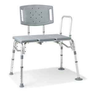 Medline Tub Transfer Bench with Anti-Slip Suction Feet, Lightweight for Easy Movement, for Use as a Shower Bench or Bath Seat, Blue - G3-200KBX1