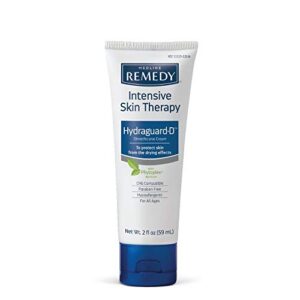 medline remedy intensive skin therapy hydraguard-d silicone barrier cream, gentle on fragile skin, nourishes and soothes, 2 ounce.