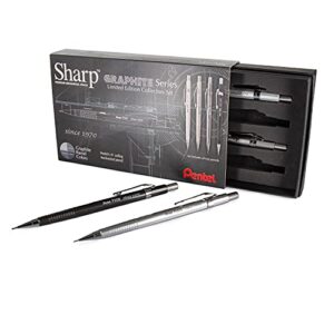 pentel sharp limited edition, graphite gray box set (0.3, 0.5, 0.7, 0.9mm) (p200grbxset)