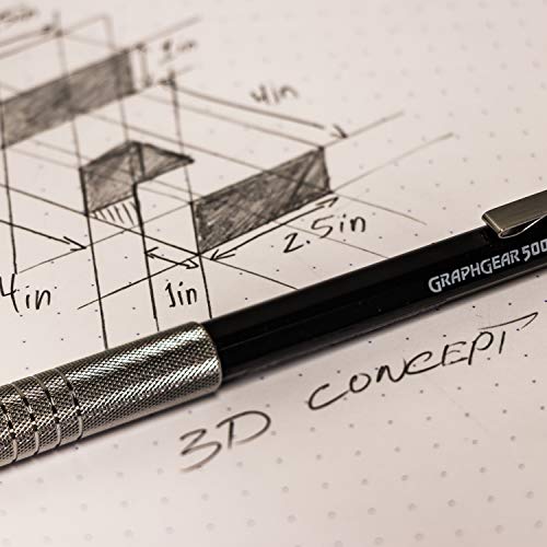 Pentel GraphGear 500 Automatic Pencil Kit, 0.7mm, Refill Leads, Block Eraser 2 Pack (PG527LEBP2)