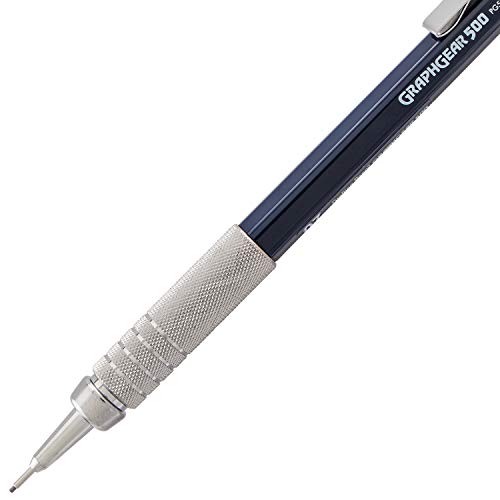 Pentel GraphGear 500 Automatic Pencil Kit, 0.7mm, Refill Leads, Block Eraser 2 Pack (PG527LEBP2)