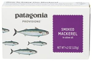 patagonia provisions smoked mackerel in olive oil, 4.2 oz