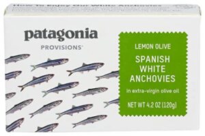 patagonia provisions lemon olive spanish white anchovies, 4.2 oz