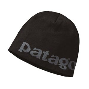 patagonia beanie hat, black, one size