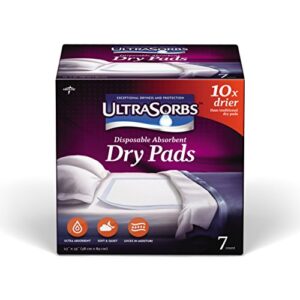 medline ultrasorbs disposable dry pads, 7 count