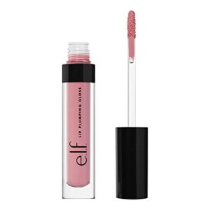 e.l.f., lip plumping gloss, hydrating, nourishing, invigorating, high-shine, plumps, volumizes, cools, soothes, sparkling rosé, shimmer, 0.09 oz