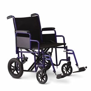 medline bariatric transport chair, 22″ wide