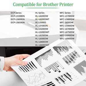 GREENCYCLE Compatible Toner Cartridge Replacement for Brother TN850 TN 850 TN820 TN 820 Work with HL-L6200DW HL-L6200DWT MFC-L5850DW MFC-L5900DW HL-L5200DW Series Printers (Black, 4 Pack)