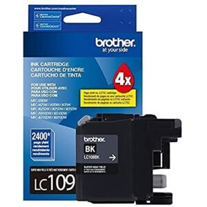 brother lc109bk ink cartridge black – 1 pack in retail packing