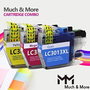 MM MUCH & MORE Compatible Ink Cartridge Replacement for Brother LC-3013 LC3011 LC3013 to use for MFC-J487DW MFC-J491DW MFC-J497DW MFC-J690DW MFC-J895DW Printers (Cyan + Magenta + Yellow) 3-Pack
