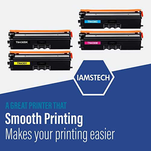 TN436 TN-436 Toner Cartridge Compatible Replacement for TN436BK TN436C TN436M TN436Y for MFC-L8900CDW HL-L8360CDW HL-L8360CDWT HL-L9310CDW MFC-L9570CDW Printer Ink (KCMY, 4-Pack, High Yield)