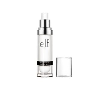 e.l.f, oil control primer mist, water-based, mattifying, lightweight, hydrates, preps, balances oil, controls shine, enriched with purified water, cucumber and vitamin e, 1.01 fl oz