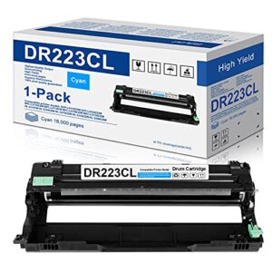 1-pack cyan compatible dr223cl drum unit replacement for brother dr-223cl drum works with brother mfc-l3770cdw mfc-l3750cdw mfc-l3710cw hl-l3290cdw hl-l3270cdw hl-l3210cdw hl-l3230cdw printer