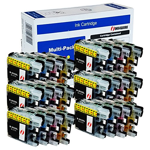 INK4WORK 24 Pack Compatible Ink Cartridge Replacement for Brother LC203 XL LC203XL (6 Black, 6 Cyan, 6 Magenta, 6 Yellow) for MFC-J460DW MFC-J480DW MFC-J485DW MFC-J680DW MFC-J880DW MFC-J885DW