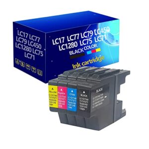 lc17 lc77 lc79 lc450 lc1280 lc75 lc71 compatible ink cartridge replacement for brother mfc-j6910cdw mfc-j6710dw mfc-j5910cdw mfc-625dw mfc-j825dw printer set*1