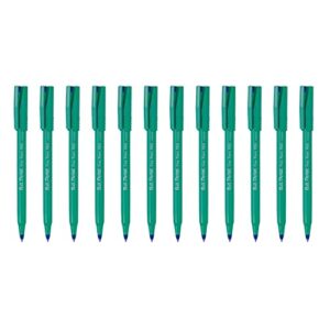 Pentel R50 Rollerball Pen Green Barrel Water-Based 0.8mm Tip 0.4mm Line Blue Ref R50-C [Pack of 12]