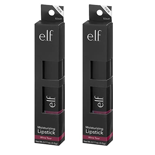 Pack of 2 e.l.f. Moisturizing Lipstick, Wine Tour 82641