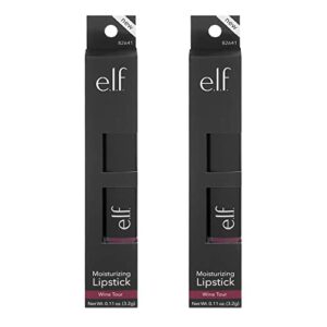 Pack of 2 e.l.f. Moisturizing Lipstick, Wine Tour 82641