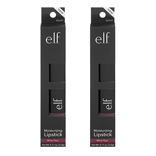 Pack of 2 e.l.f. Moisturizing Lipstick, Wine Tour 82641