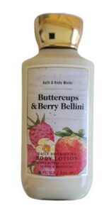 bath and body works super smooth body lotion sets gift for women 8 oz (buttercups & berry bellini)
