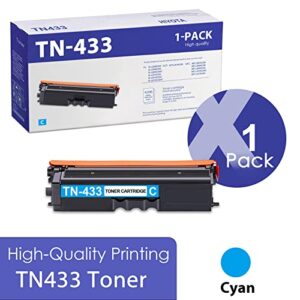 hiyota tn-433 tn433 compatible cyan tn433 high yield toner cartridge replacement for brother tn433 hl-l8260cdw dcp-l8410cdw mfc-l8610cdw l8690cdw l8900cdw l9570cdwt l9570cdw printer (tn-433-1pk)