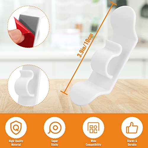 Cord Organizer for Appliances, 4 Pack Kitchen Appliance Cord Winder Tidy Wrap Cord Keeper Holder Cord Wrapper for Appliances Stick On Stand Mixer, Coffee Maker, Pressure Cooker, Air Fryer - White