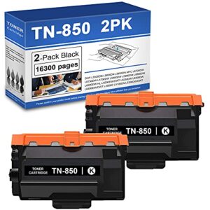 lkkj 2 pack tn850 high yield black toner cartridge compatible tn-850 toner cartridge replacement for brother dcp-l5500dn l5600dn l5650dn mfc-l6700dw hl-l6200dw/dwt printer toner.