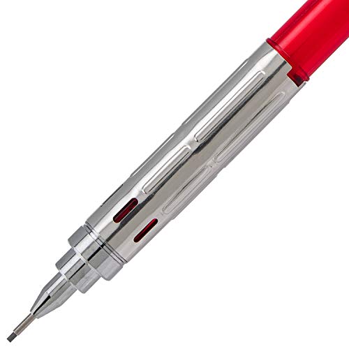 Pentel Arts GraphGear 300 Mechanical Pencil, (0.9mm) Thick line, 1-Pack, Red Barrel