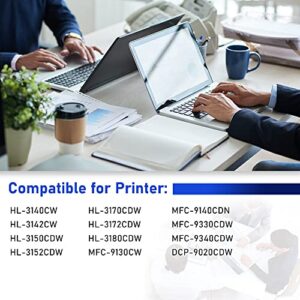 TN221 TN225 TN-221 Toner Cartridges: Compatible Replacement for Brother TN221BK TN225C TN225M TN225Y for HL-3170CDW MFC-9130CW MFC-9340CDW HL-3140CW HL-3150CDW MFC-9330CDW MFC-9140CDN Printer (4Packs)