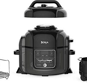 NINJA OP301 Foodi 9-in-1 Pressure, Slow Cooker, Air Fryer and More, with 6.5 Quart Capacity and a High Gloss Finish (Renewed)