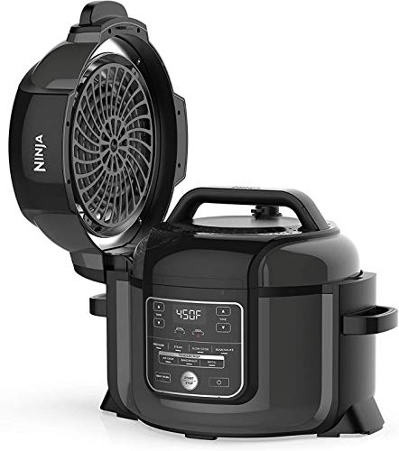 NINJA OP301 Foodi 9-in-1 Pressure, Slow Cooker, Air Fryer and More, with 6.5 Quart Capacity and a High Gloss Finish (Renewed)