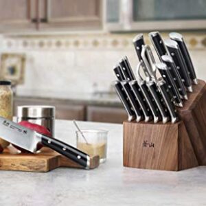 Cangshan S Series 1024043 German Steel Forged 17-Piece Knife Block Set, Walnut