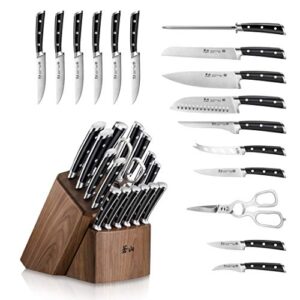 Cangshan S Series 1024043 German Steel Forged 17-Piece Knife Block Set, Walnut