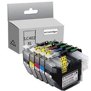 lc 402 xl ink cartridge replacement for brother lc402xl, 402 inkjet cartridge used for mfc j5340dw j6740dw j6540dw j6940dw printer 2*bk+1*c m y
