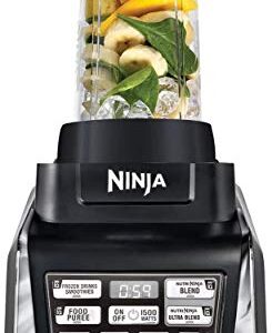 Nutri Ninja Mega 1200 Watts Kitchen System, Blending and Food Processing, 1 Base 2 Functions Auto-iQ Technology