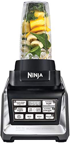 Nutri Ninja Mega 1200 Watts Kitchen System, Blending and Food Processing, 1 Base 2 Functions Auto-iQ Technology