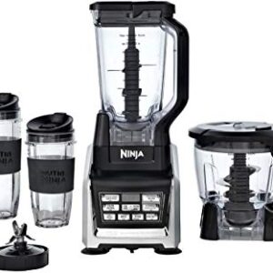 Nutri Ninja Mega 1200 Watts Kitchen System, Blending and Food Processing, 1 Base 2 Functions Auto-iQ Technology