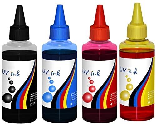 Veltec Premium Universal Refill Dye Ink for Epson, Canon, HP, Lexmark, Brother, Samsung, Dell, Kodak and Most Inkjet Printers – 4 Colors (3.4 oz Each Bottle)