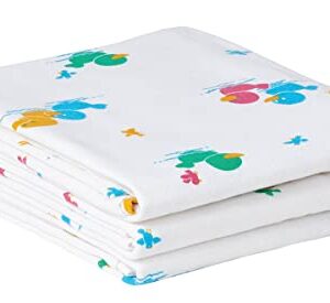 Medline Duck Print Baby Blanket, Classic Design, 100% Cotton, Soft, Cuddly, Swaddling, 30" x 40", 3 Count