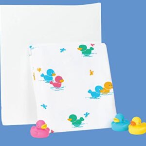 Medline Duck Print Baby Blanket, Classic Design, 100% Cotton, Soft, Cuddly, Swaddling, 30" x 40", 3 Count